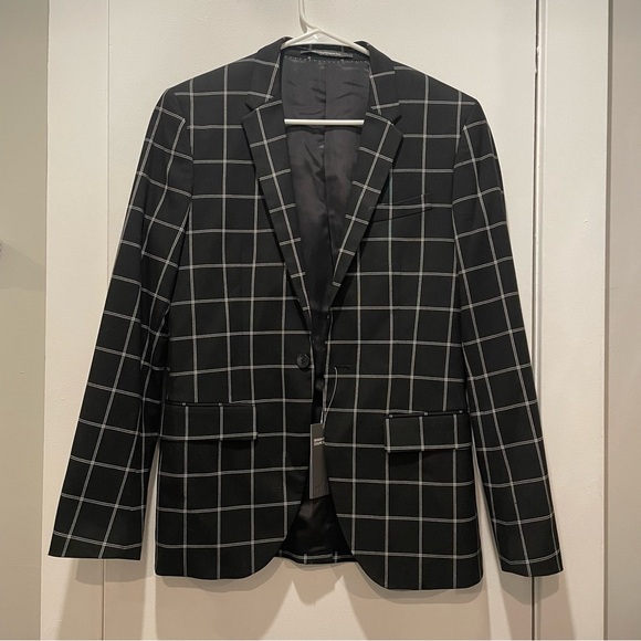 H&M Other - black windowpane check blazer